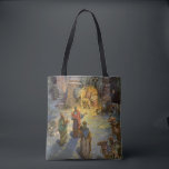 Vintage Christmas Nativity with Visiting Magi Tote Bag<br><div class="desc">Vintage illustration religious Christmas holiday image featuring a nativity family scene. A Christian religion design with the three wise men visiting Mary and Joseph with the baby Jesus Christ in the manger in Bethlehem.</div>