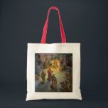 Vintage Christmas Nativity with Visiting Magi Tote Bag<br><div class="desc">Vintage illustration religious Christmas holiday image featuring a nativity family scene. A Christian religion design with the three wise men visiting Mary and Joseph with the baby Jesus Christ in the manger in Bethlehem.</div>