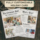 Vintage Christmas Newspaper Photo Newsletter