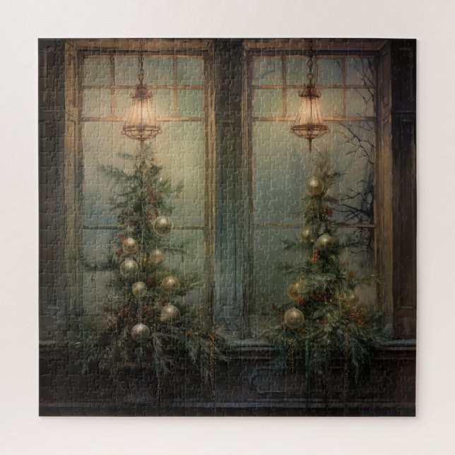 Vintage Christmas Night Puzzle (Vertical)