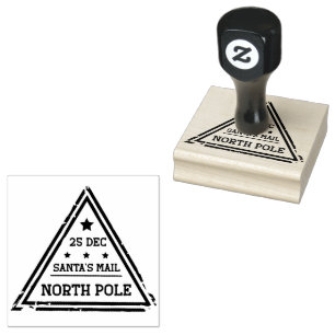 Vintage Christmas North-pole  Rubber Stamp