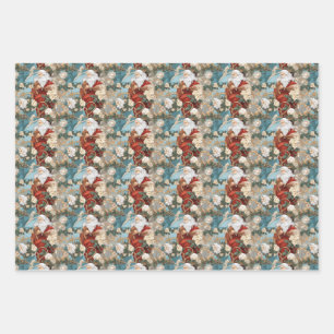 Vintage Christmas Nostalgia Wrapping Paper Sheet