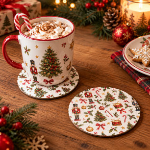 Vintage Christmas Nutcracker Coasters