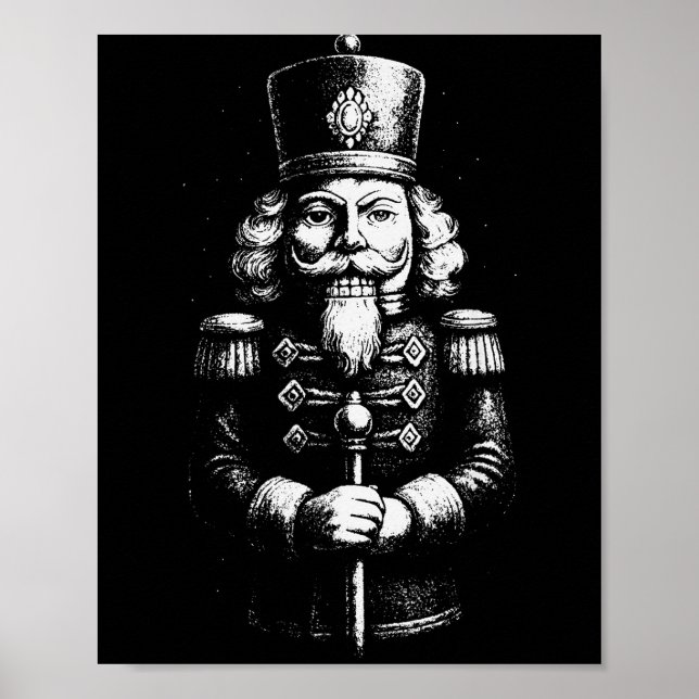 Vintage Christmas Nutcracker Retro Xmas 2025 Famil Poster (Front)