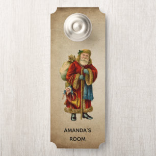 Vintage Christmas Old World Santa Claus Door Hanger