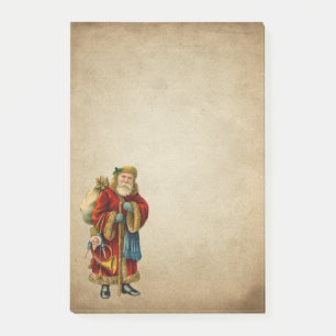 Vintage Christmas Old World Santa Claus Post-it No Notes
