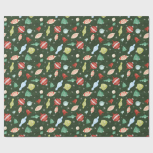 Vintage Christmas Ornament wrapping paper