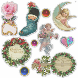Vintage Christmas Ornaments,Angels ,Stockings,Gems
