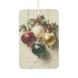 Vintage Christmas Ornaments Car Air Freshener