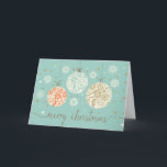 Vintage Christmas Ornaments Greeting Card<br><div class="desc">Vintage Christmas Ornaments Greeting Card by Orabella Prints.</div>