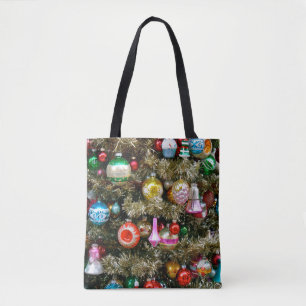 Vintage Christmas Ornaments Tote Bag
