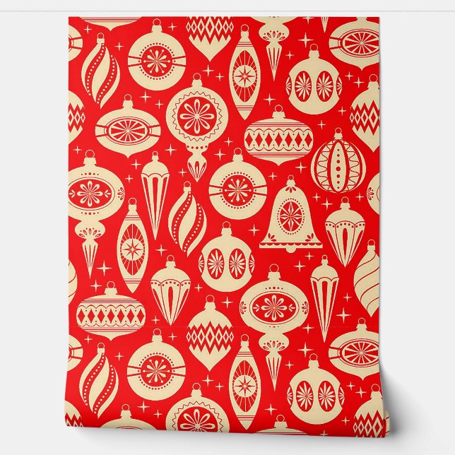 Vintage Christmas Ornaments Wallpaper (Unrolling)