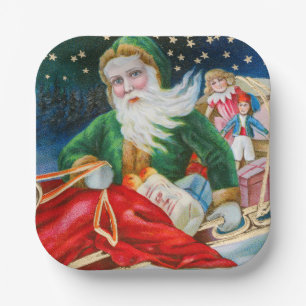 Vintage Christmas Paper Plate