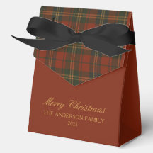 Vintage Christmas Party Plaid Classic Family Photo