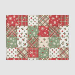 Vintage Christmas Patchwork Tissue Paper