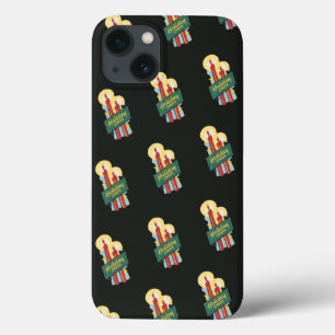 Vintage Christmas Pattern, Candles Holiday Cheer iPhone 13 Case