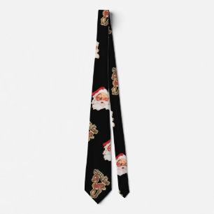 Vintage Christmas Pattern, Santa Claus Tie