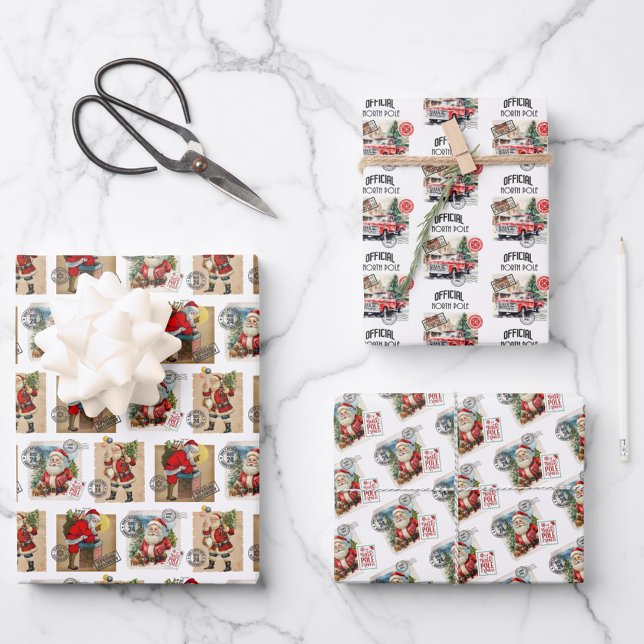 Vintage Christmas Patterns Wrapping Paper Sheets (Creator Uploaded)