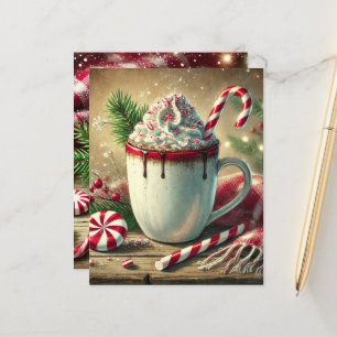 Vintage Christmas Peppermint Mocha Scrapbook Paper