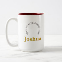 Vintage Christmas Personalized Name Mug | Modern