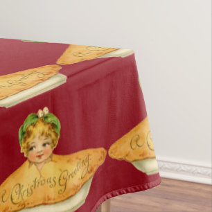 Vintage Christmas Pie Tablecloth