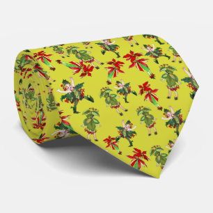 Vintage Christmas Pixies Tie