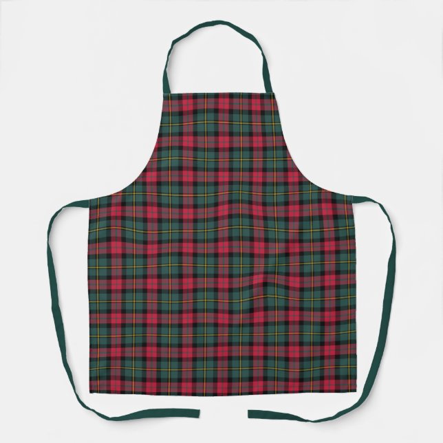 Vintage Christmas Plaid Apron (Front)