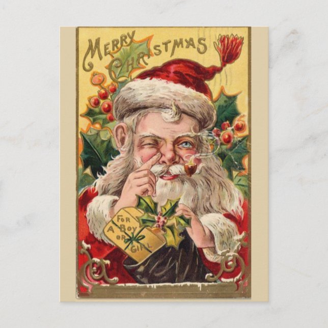 Vintage Christmas Postcard (Front)