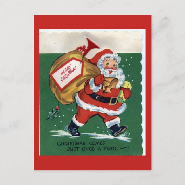 Vintage Christmas Postcard (Front)