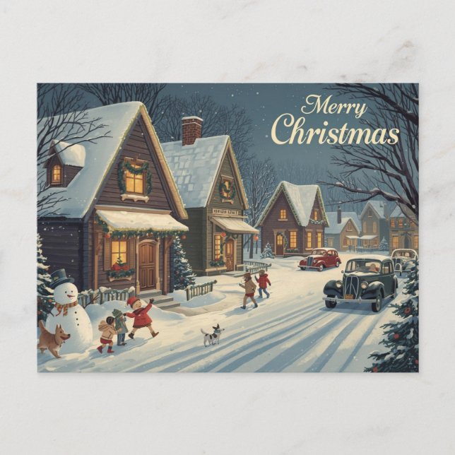 Vintage Christmas Postcard (Front)