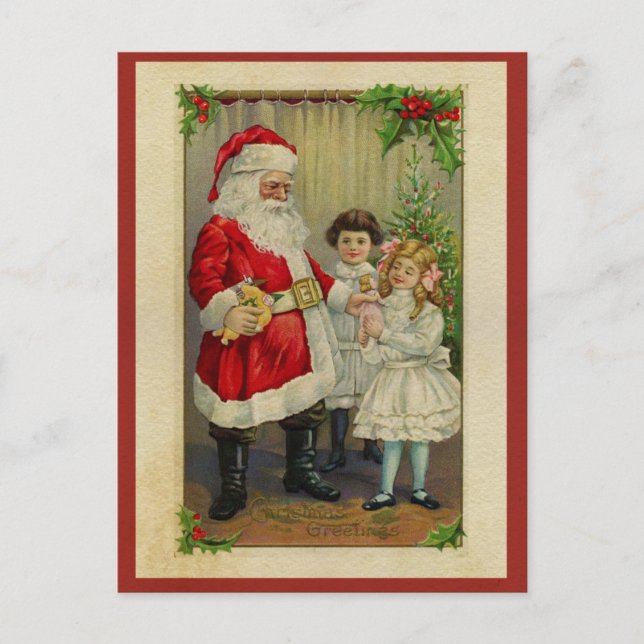 Vintage Christmas Postcard (Front)