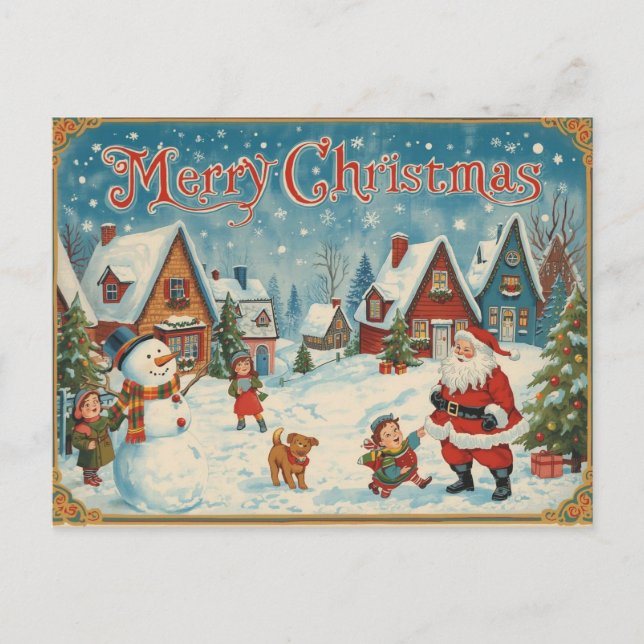 Vintage Christmas Postcard (Front)