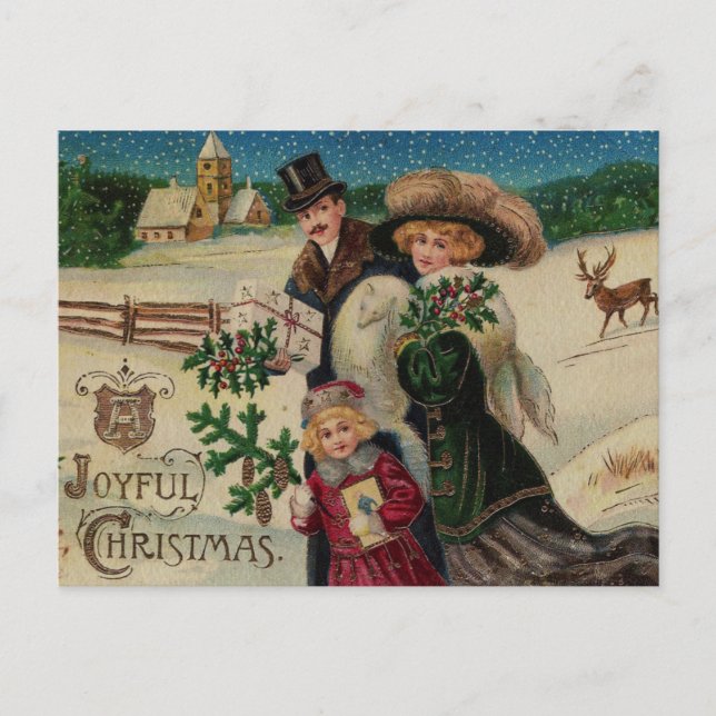 Vintage Christmas Postcard (Front)
