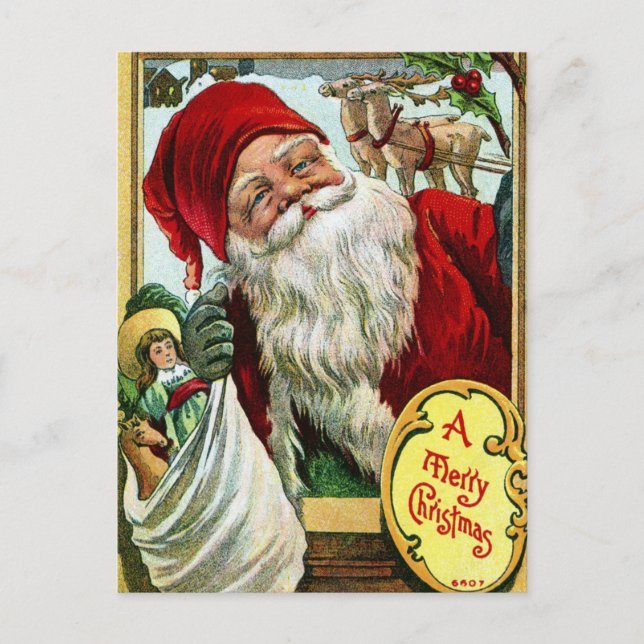 Vintage Christmas Postcard (Front)