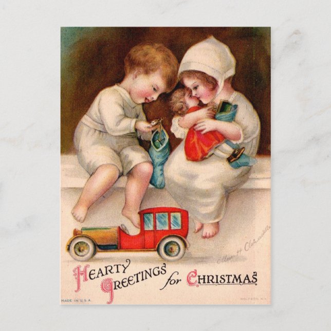 Vintage Christmas postcard (Front)