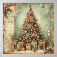 Vintage Christmas Poster