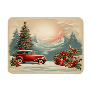 Vintage Christmas poster Magnet