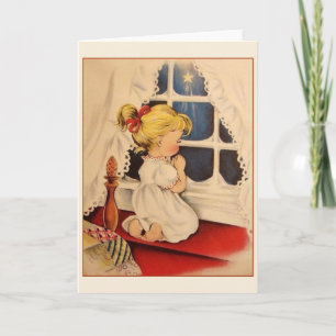 Vintage Christmas Prayers Christmas Card