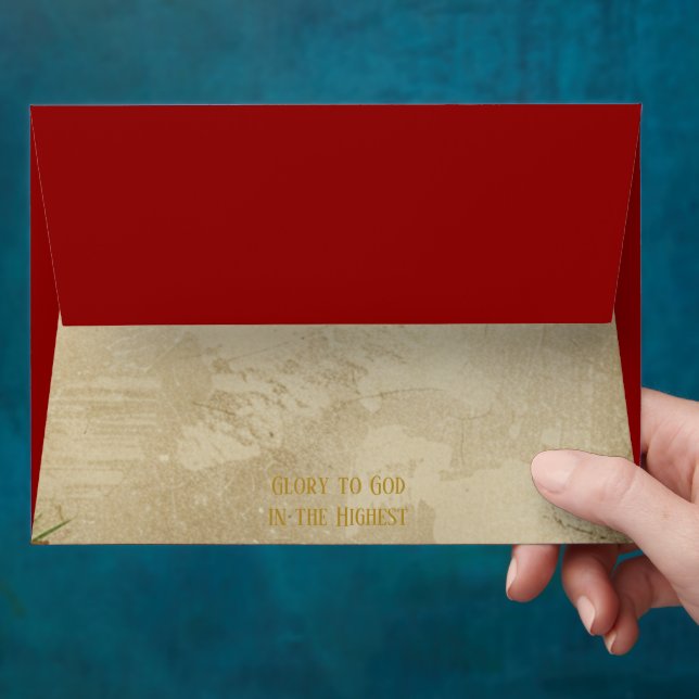 Vintage Christmas Red Envelope | Elegant (Hand)