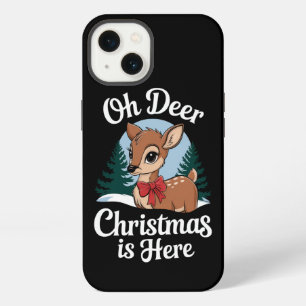 Vintage Christmas Reindeer Oh Deer Christmas Here iPhone 13 Case