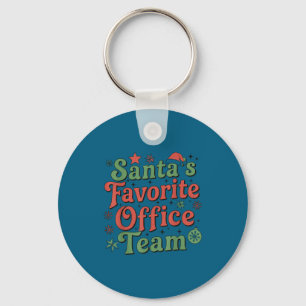 Vintage Christmas Retro Matching Office Hr Human R Key Ring