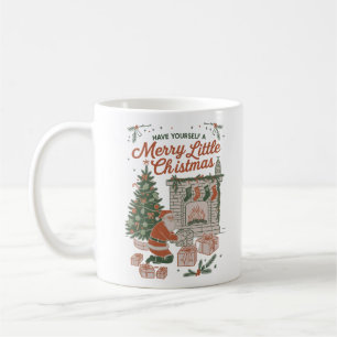 Vintage Christmas Retro Santa Claus Gifts Holiday Coffee Mug