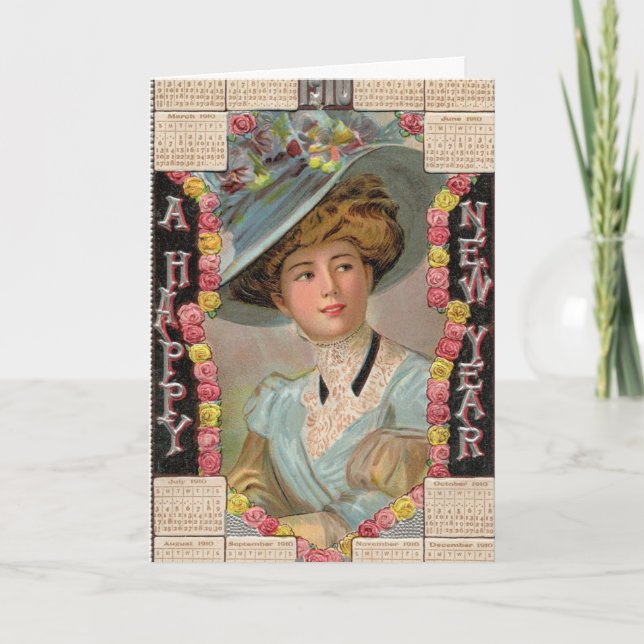 Vintage Christmas Retro Xmas Personalised Holiday Card (Front)