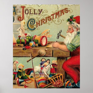 Vintage Christmas Retro Xmas Personalised Poster