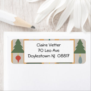 Vintage Christmas Return Address Label
