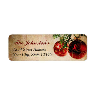 Vintage Christmas Return Address Labels