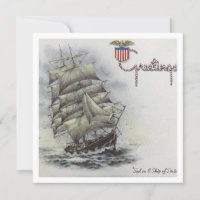 Vintage Christmas Sailboat Ship