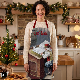 Vintage Christmas, Saint Nicholas Naughty or Nice  Apron