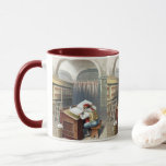 Vintage Christmas, Saint Nicholas Naughty or Nice  Mug<br><div class="desc">Vintage illustration Victorian Era Christmas design featuring an old world Santa Claus reviewing his Naughty or Nice List on Christmas Eve.</div>