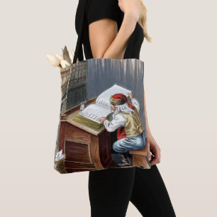 Vintage Christmas, Saint Nicholas Naughty or Nice  Tote Bag